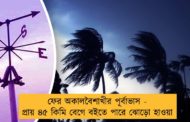 ফের অকালবৈশাখীর পূর্বাভাস - প্রায় ৪৫ কিমি বেগে বইতে পারে ঝোড়ো হাওয়া