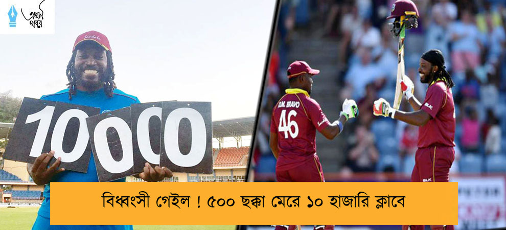 বিধ্বংসী গেইল ! ৫০০ ছক্কা মেরে ১০ হাজারি ক্লাবে