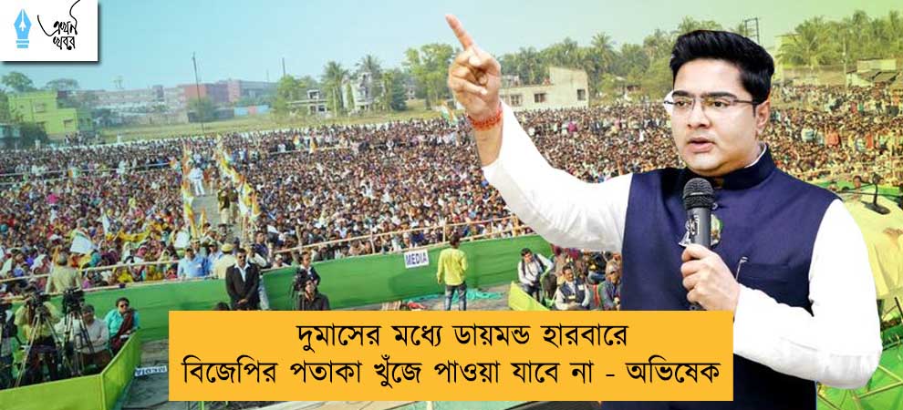 দুমাসের মধ্যে ডায়মন্ড হারবারে বিজেপির পতাকা খুঁজে পাওয়া যাবে না - অভিষেক