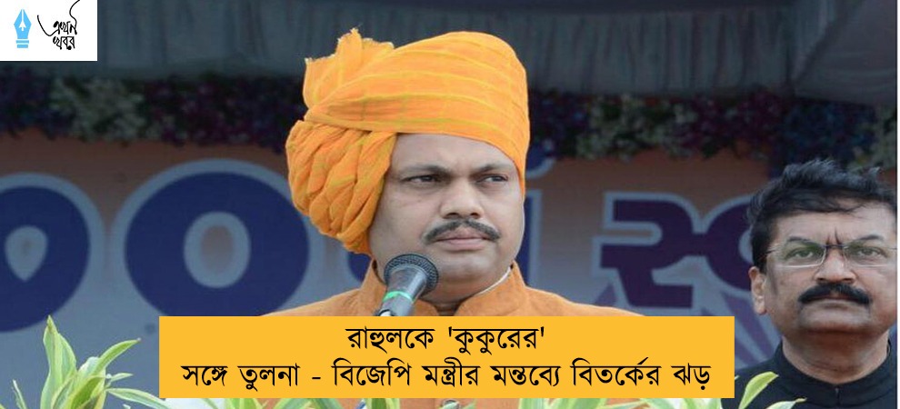 রাহুলকে 'কুকুরের' সঙ্গে তুলনা - বিজেপি মন্ত্রীর মন্তব্যে বিতর্কের ঝড়