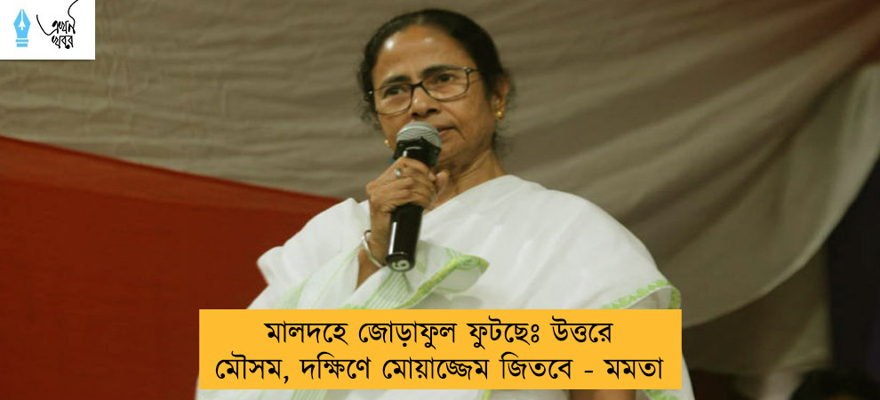 মালদহে জোড়াফুল ফুটছেঃ উত্তরে মৌসম, দক্ষিণে মোয়াজ্জেম জিতবে - মমতা