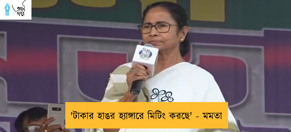 'টাকার হাঙর হ্যাঙ্গারে মিটিং করছে' - মমতা