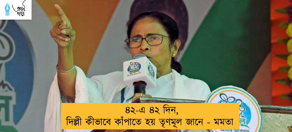 ৪২-এ ৪২ দিন, দিল্লী কীভাবে কাঁপাতে হয় তৃণমূল জানে - মমতা