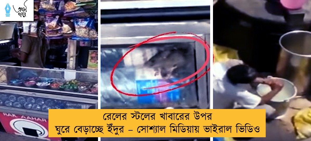 রেলের স্টলের খাবারের উপর ঘুরে বেড়াচ্ছে ইঁদুর – সোশ্যাল মিডিয়ায় ভাইরাল ভিডিও