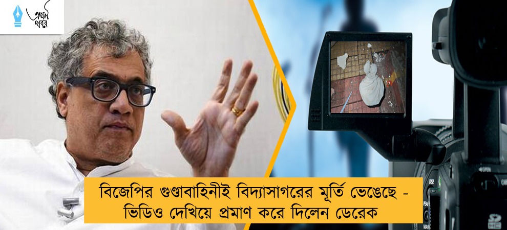 বিজেপির গুণ্ডাবাহিনীই বিদ্যাসাগরের মূর্তি ভেঙেছে - ভিডিও দেখিয়ে প্রমাণ করে দিলেন ডেরেক