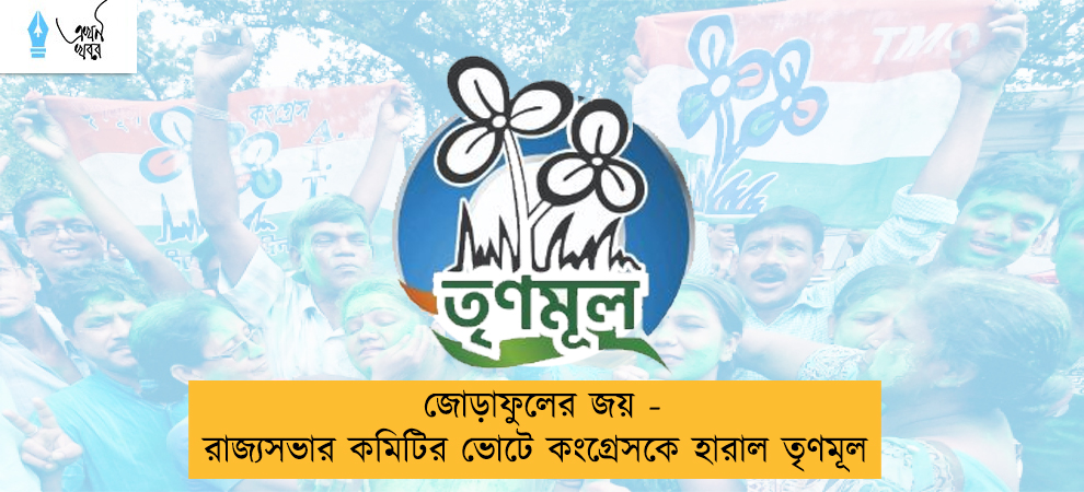 জোড়াফুলের জয় - রাজ্যসভার কমিটির ভোটে কংগ্রেসকে হারাল তৃণমূল