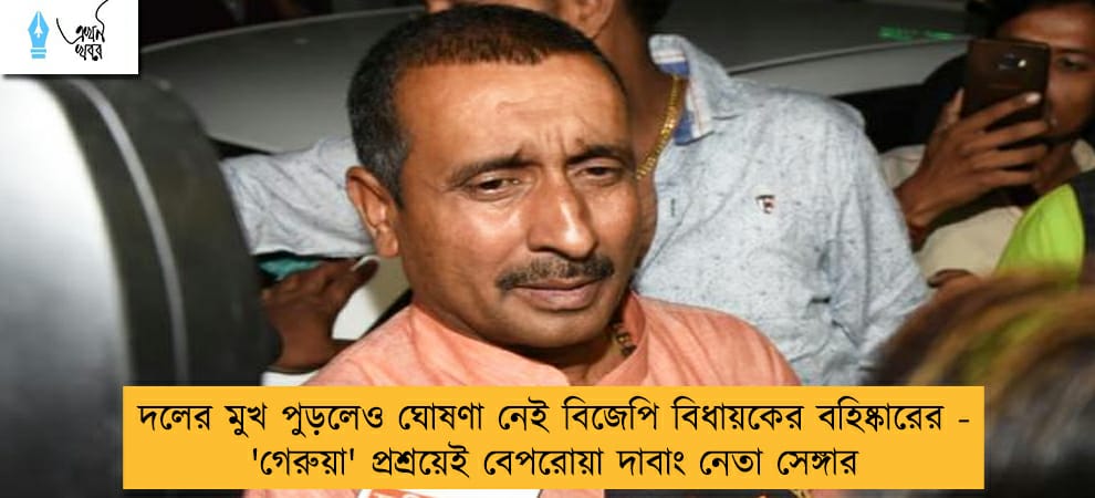 দলের মুখ পুড়লেও ঘোষণা নেই বিজেপি বিধায়কের বহিষ্কারের - 'গেরুয়া' প্রশ্রয়েই বেপরোয়া দাবাং নেতা সেঙ্গার