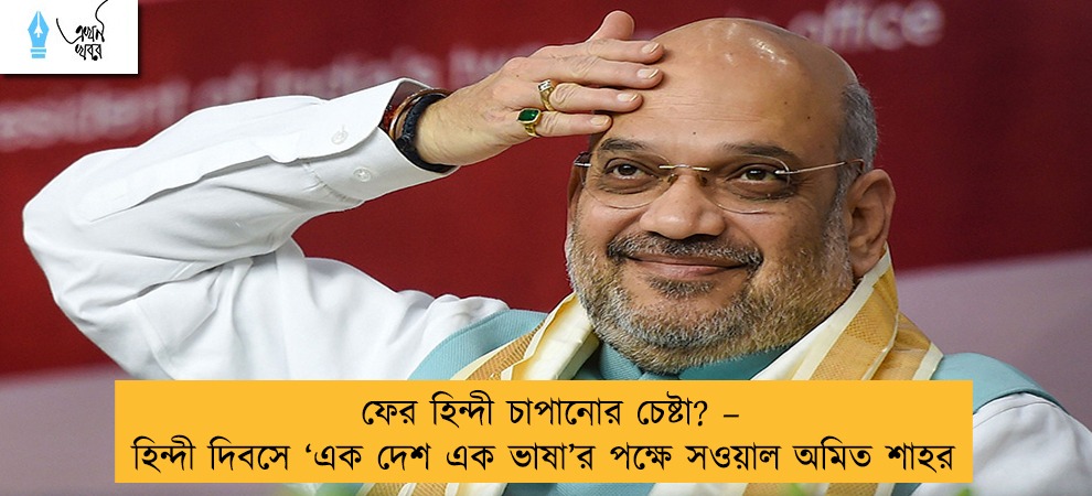 ফের হিন্দী চাপানোর চেষ্টা? – হিন্দী দিবসে ‘এক দেশ এক ভাষা’র পক্ষে সওয়াল অমিত শাহর