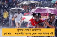 পুজোর শেষেও আকাশের মুখ ভার – একাদশীর সকাল থেকে শুরু বিক্ষিপ্ত বৃষ্টি