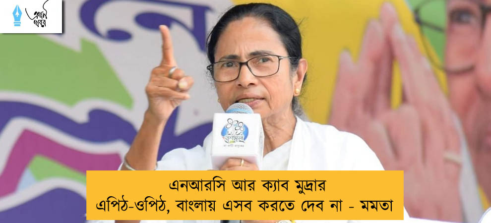 এনআরসি আর ক্যাব মুদ্রার এপিঠ-ওপিঠ, বাংলায় এসব করতে দেব না - মমতা