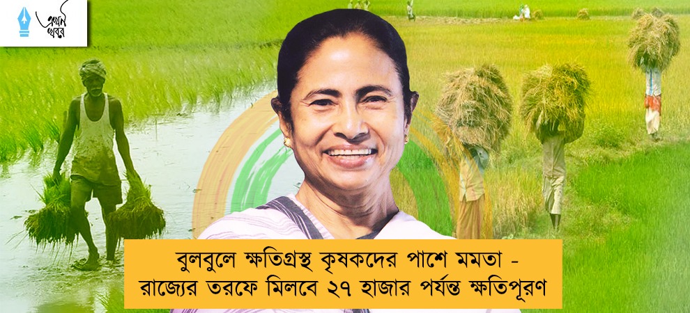 বুলবুলে ক্ষতিগ্রস্থ কৃষকদের পাশে মমতা - রাজ্যের তরফে মিলবে ২৭ হাজার পর্যন্ত ক্ষতিপূরণ