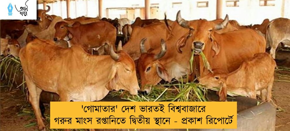'গোমাতার' দেশ ভারতই বিশ্ববাজারে গরুর মাংস রপ্তানিতে দ্বিতীয় স্থানে - প্রকাশ রিপোর্টে