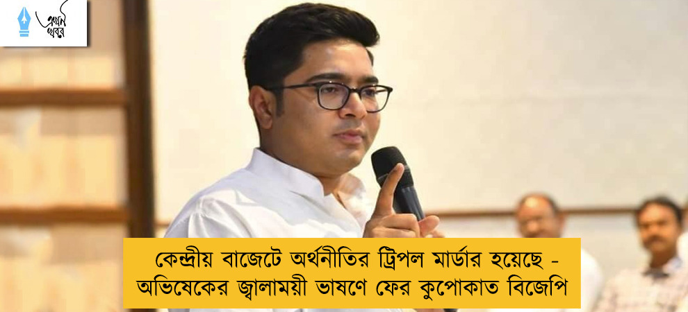 কেন্দ্রীয় বাজেটে অর্থনীতির ট্রিপল মার্ডার হয়েছে - অভিষেকের জ্বালাময়ী ভাষণে ফের কুপোকাত বিজেপি