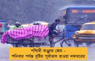 পশ্চিমী ঝঞ্ঝার জের – শনিবার পর্যন্ত বৃষ্টির পূর্বাভাস হাওয়া দফতরের