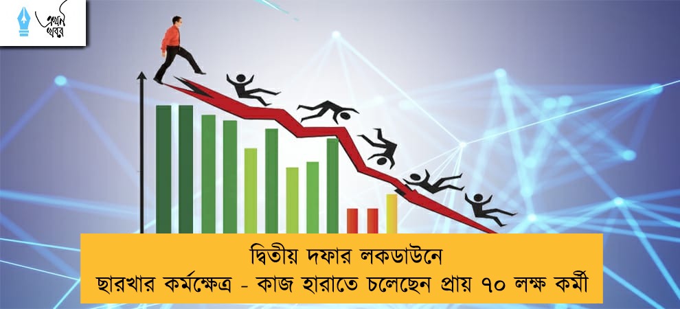 দ্বিতীয় দফার লকডাউনে ছারখার কর্মক্ষেত্র - কাজ হারাতে চলেছেন প্রায় ৭০ লক্ষ কর্মী