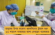 মানুষের উপর করোনা ভ্যাকসিনের ট্রায়াল শুরু - ৮০ শতাংশ সাফল্যের আশা দেখছেন গবেষকরা