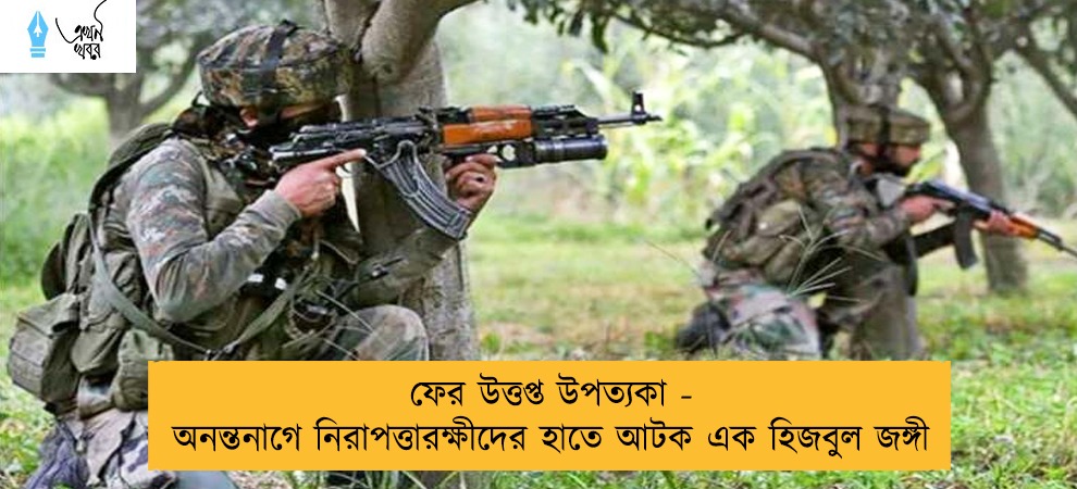 ফের উত্তপ্ত উপত্যকা - অনন্তনাগে নিরাপত্তারক্ষীদের হাতে আটক এক হিজবুল জঙ্গী