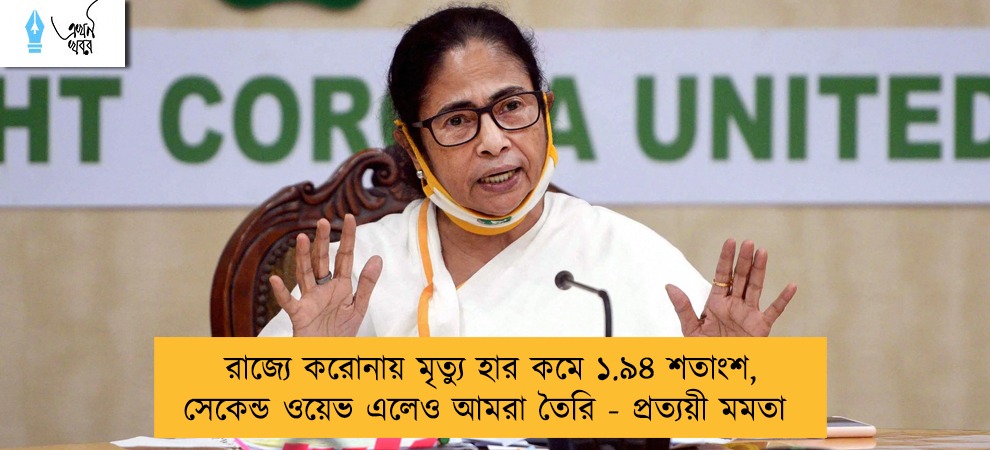 রাজ্যে করোনায় মৃত্যু হার কমে ১.৯৪ শতাংশ, সেকেন্ড ওয়েভ এলেও আমরা তৈরি - প্রত্যয়ী মমতা