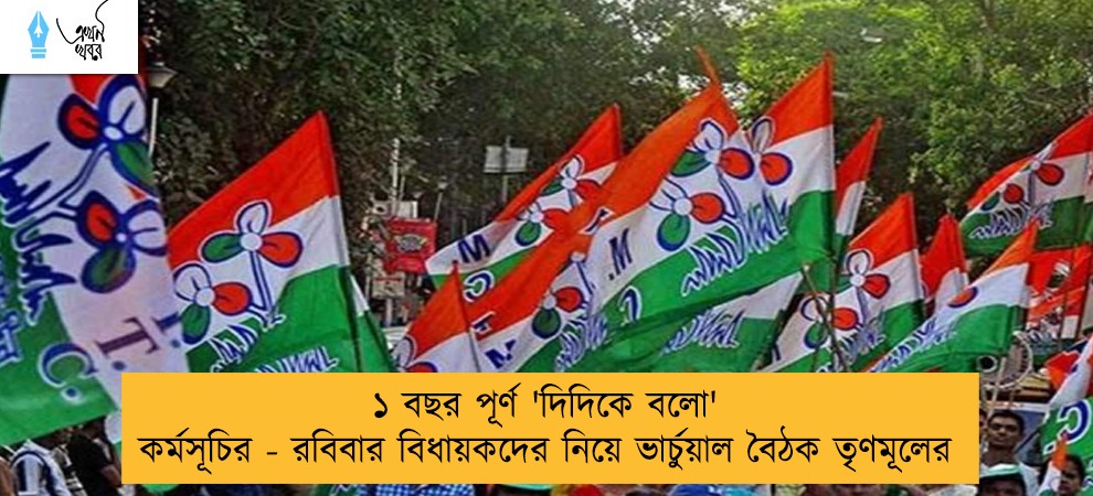 ১ বছর পূর্ণ 'দিদিকে বলো' কর্মসূচির - রবিবার বিধায়কদের নিয়ে ভার্চুয়াল বৈঠক তৃণমূলের