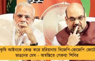 কৃষি আইনকে কেন্দ্র করে হরিয়ানায় বিজেপি-জেজেপি জোটে ভাঙনের মেঘ - অস্বস্তিতে গেরুয়া শিবির