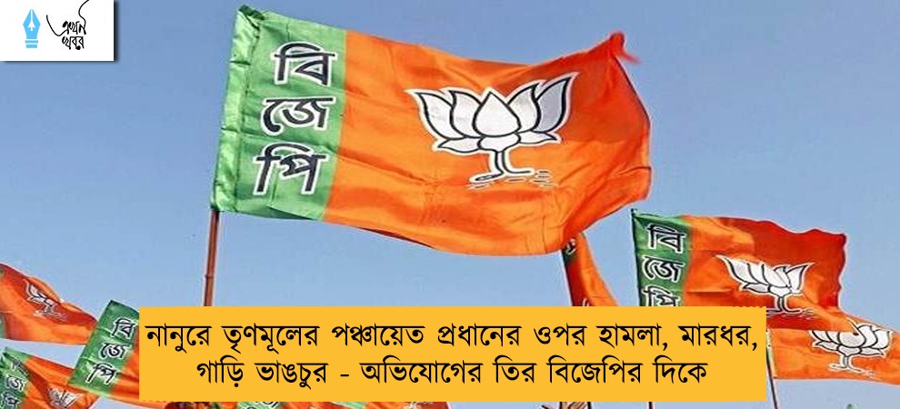 নানুরে তৃণমূলের পঞ্চায়েত প্রধানের ওপর হামলা, মারধর, গাড়ি ভাঙচুর - অভিযোগের তির বিজেপির দিকে