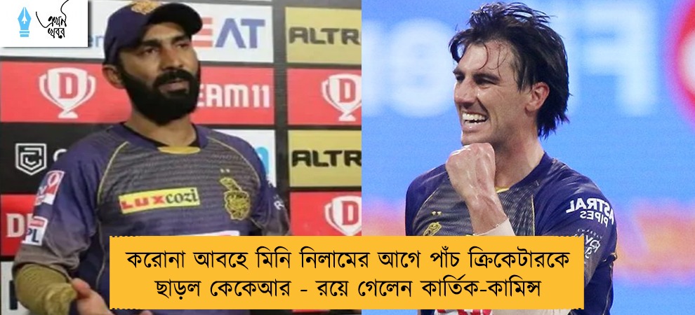 করোনা আবহে মিনি নিলামের আগে পাঁচ ক্রিকেটারকে ছাড়ল কেকেআর - রয়ে গেলেন কার্তিক-কামিন্স