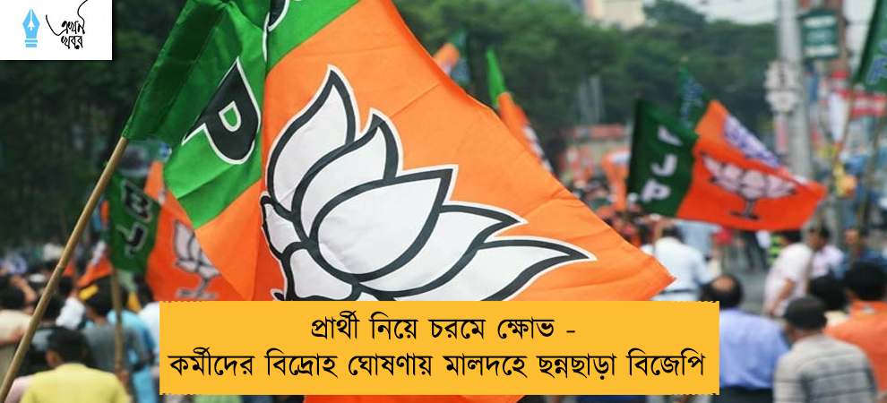প্রার্থী নিয়ে চরমে ক্ষোভ - কর্মীদের বিদ্রোহ ঘোষণায় মালদহে ছন্নছাড়া বিজেপি