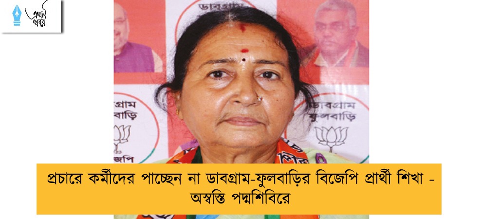 প্রচারে কর্মীদের পাচ্ছেন না ডাবগ্রাম-ফুলবাড়ির বিজেপি প্রার্থী শিখা - অস্বস্তি পদ্মশিবিরে