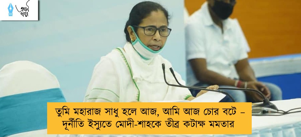 তুমি মহারাজ সাধু হলে আজ, আমি আজ চোর বটে – দূর্নীতি ইস্যুতে মোদী-শাহকে তীব্র কটাক্ষ মমতার