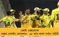 চেন্নাই এক্সপ্রেসের ধাক্কায় বেলাইন কেকেআর - ১৮ রানে হারল মর্গ্যান বাহিনী