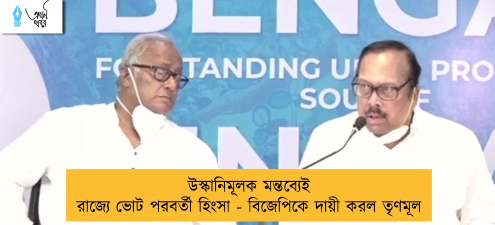 উস্কানিমূলক মন্তব্যেই রাজ্যে ভোট পরবর্তী হিংসা - বিজেপিকে দায়ী করল তৃণমূল