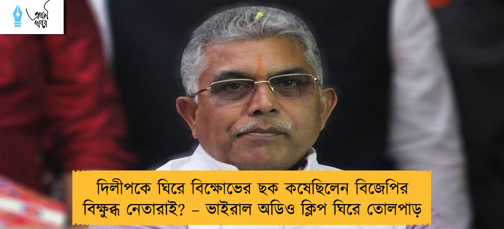 দিলীপকে ঘিরে বিক্ষোভের ছক কষেছিলেন বিজেপির বিক্ষুব্ধ নেতারাই? – ভাইরাল অডিও ক্লিপ ঘিরে তোলপাড়