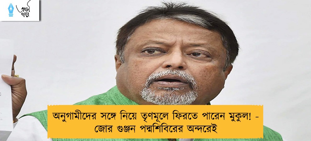 অনুগামীদের সঙ্গে নিয়ে তৃণমূলে ফিরতে পারেন মুকুল! - জোর গুঞ্জন পদ্মশিবিরের অন্দরেই
