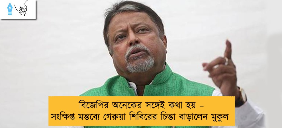 বিজেপির অনেকের সঙ্গেই কথা হয় – সংক্ষিপ্ত মন্তব্যে গেরুয়া শিবিরের চিন্তা বাড়ালেন মুকুল