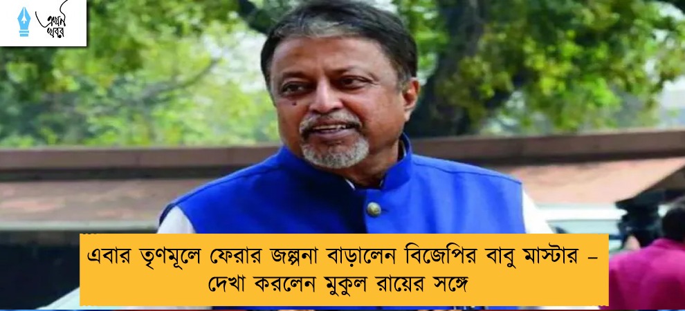এবার তৃণমূলে ফেরার জল্পনা বাড়ালেন বিজেপির বাবু মাস্টার – দেখা করলেন মুকুল রায়ের সঙ্গে