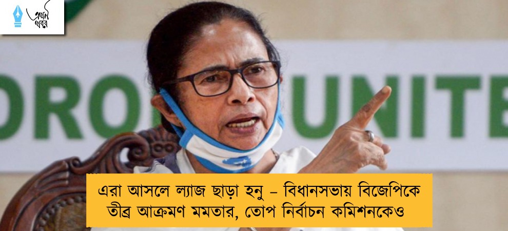 এরা আসলে ল্যাজ ছাড়া হনু – বিধানসভায় বিজেপিকে তীব্র আক্রমণ মমতার, তোপ নির্বাচন কমিশনকেও