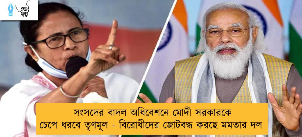 সংসদের বাদল অধিবেশনে মোদী সরকারকে চেপে ধরবে তৃণমূল - বিরোধীদের জোটবদ্ধ করছে মমতার দল