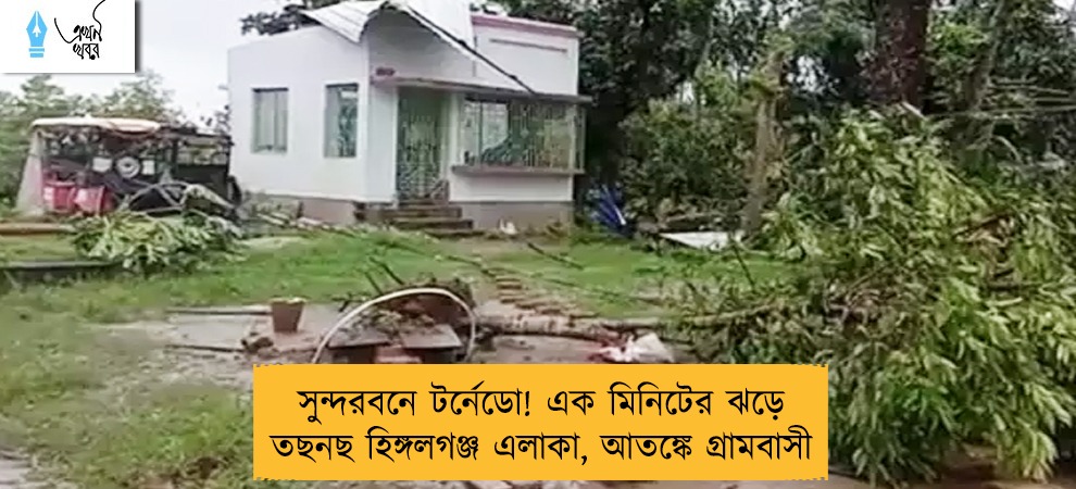 সুন্দরবনে টর্নেডো! এক মিনিটের ঝড়ে তছনছ হিঙ্গলগঞ্জ এলাকা, আতঙ্কে গ্রামবাসী