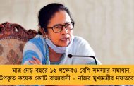 মাত্র দেড় বছরে ১২ লক্ষেরও বেশি সমস্যার সমাধান, উপকৃত কয়েক কোটি রাজ্যবাসী – নজির মুখ্যমন্ত্রীর দফতরের