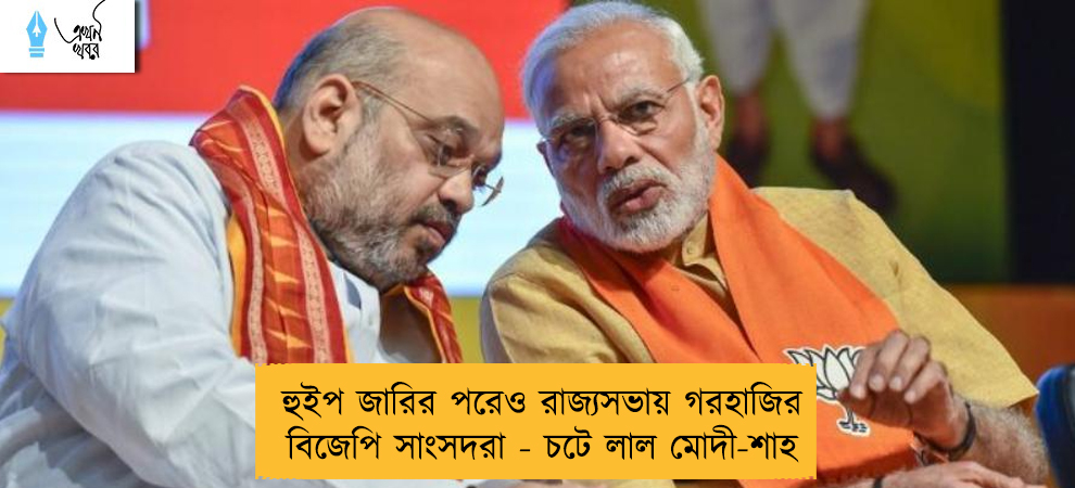 হুইপ জারির পরেও রাজ্যসভায় গরহাজির বিজেপি সাংসদরা - চটে লাল মোদী-শাহ