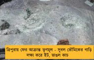 ত্রিপুরায় ফের আক্রান্ত তৃণমূল - সুবল ভৌমিকের গাড়ি লক্ষ্য করে ইট, ভাঙল কাচ