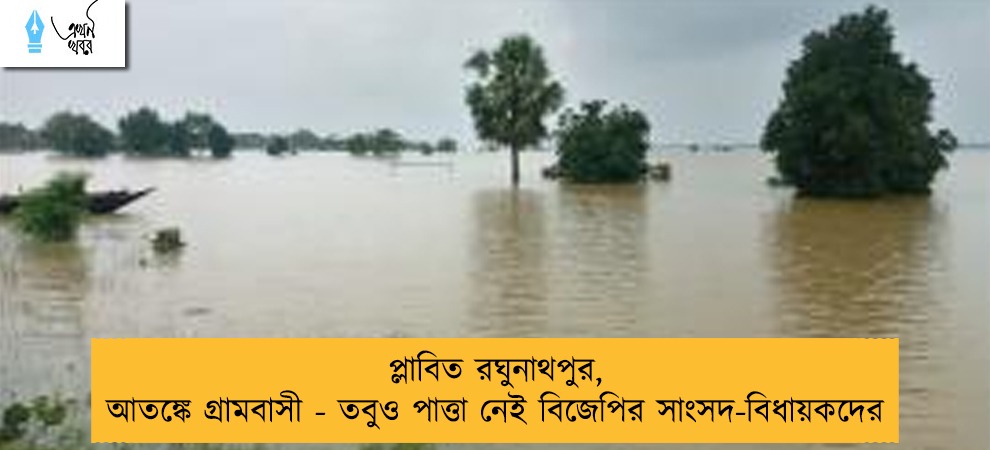 প্লাবিত রঘুনাথপুর, আতঙ্কে গ্রামবাসী - তবুও পাত্তা নেই বিজেপির সাংসদ-বিধায়কদের