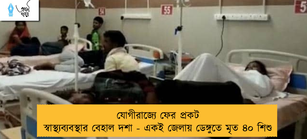 যোগীরাজ্যে ফের প্রকট স্বাস্থ্যব্যবস্থার বেহাল দশা - একই জেলায় ডেঙ্গুতে মৃত ৪০ শিশু