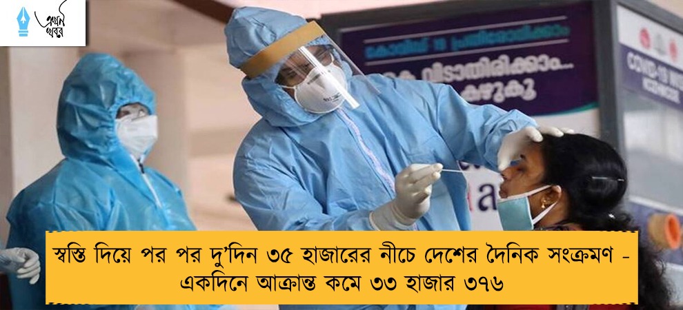 স্বস্তি দিয়ে পর পর দু’দিন ৩৫ হাজারের নীচে দেশের দৈনিক সংক্রমণ- একদিনে আক্রান্ত কমে ৩৩ হাজার ৩৭৬