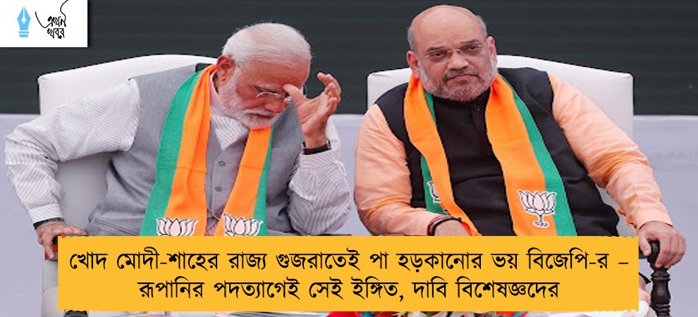 খোদ মোদী-শাহের রাজ্য গুজরাতেই পা হড়কানোর ভয় বিজেপি-র – রূপানির পদত্যাগেই সেই ইঙ্গিত, দাবি বিশেষজ্ঞদের