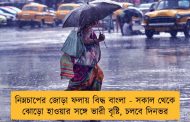 নিম্নচাপের জোড়া ফলায় বিদ্ধ বাংলা - সকাল থেকে ঝোড়ো হাওয়ার সঙ্গে ভারী বৃষ্টি, চলবে দিনভর