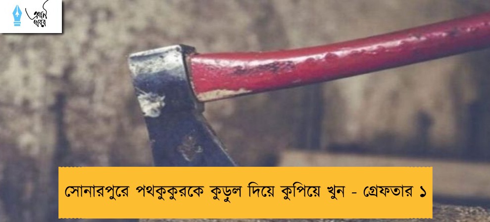 সোনারপুরে পথকুকুরকে কুড়ুল দিয়ে কুপিয়ে খুন - গ্রেফতার ১