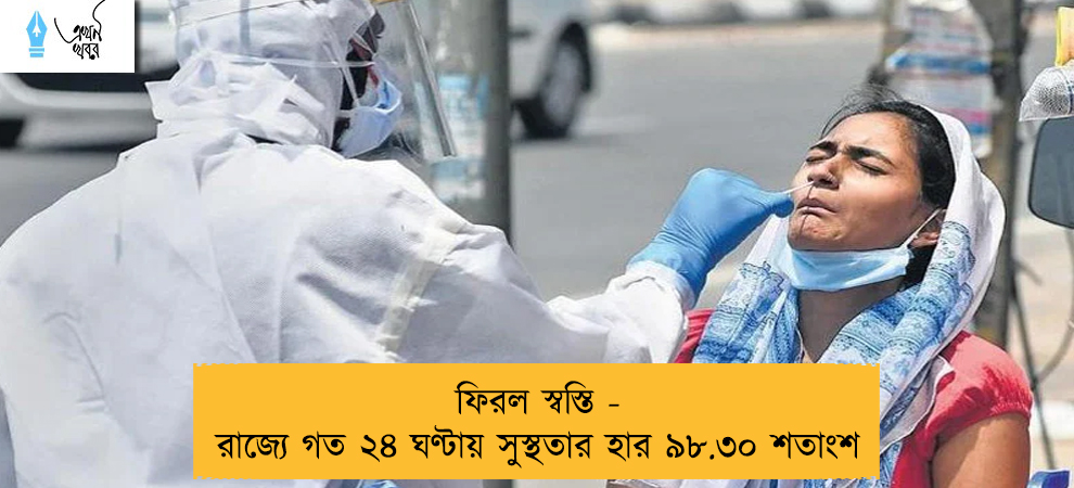 ফিরল স্বস্তি - রাজ্যে গত ২৪ ঘণ্টায় সুস্থতার হার ৯৮.৩০ শতাংশ