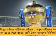 আগামী ১৫ অক্টোবর আইপিএল ফাইনাল – 'নতুন আইপিএল দলগুলির দাম ৩০০০ থেকে ৩৫০০ কোটি টাকা', জানালেন বিসিসিআই