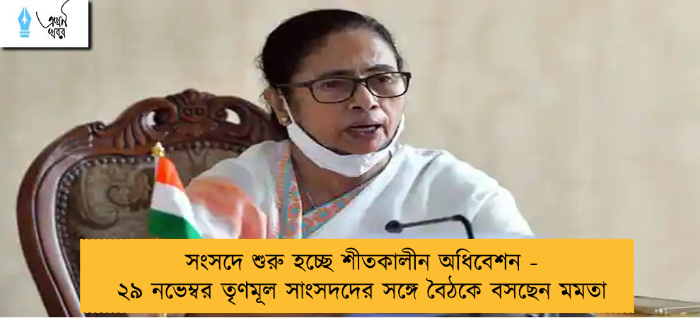 সংসদে শুরু হচ্ছে শীতকালীন অধিবেশন -  ২৯ নভেম্বর তৃণমূল সাংসদদের সঙ্গে বৈঠকে বসছেন মমতা